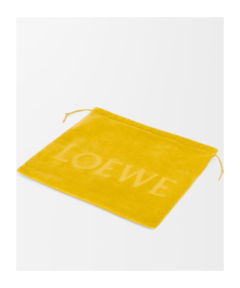 Loewe Medium Drawstring Pouch In Terrycloth In Yellow