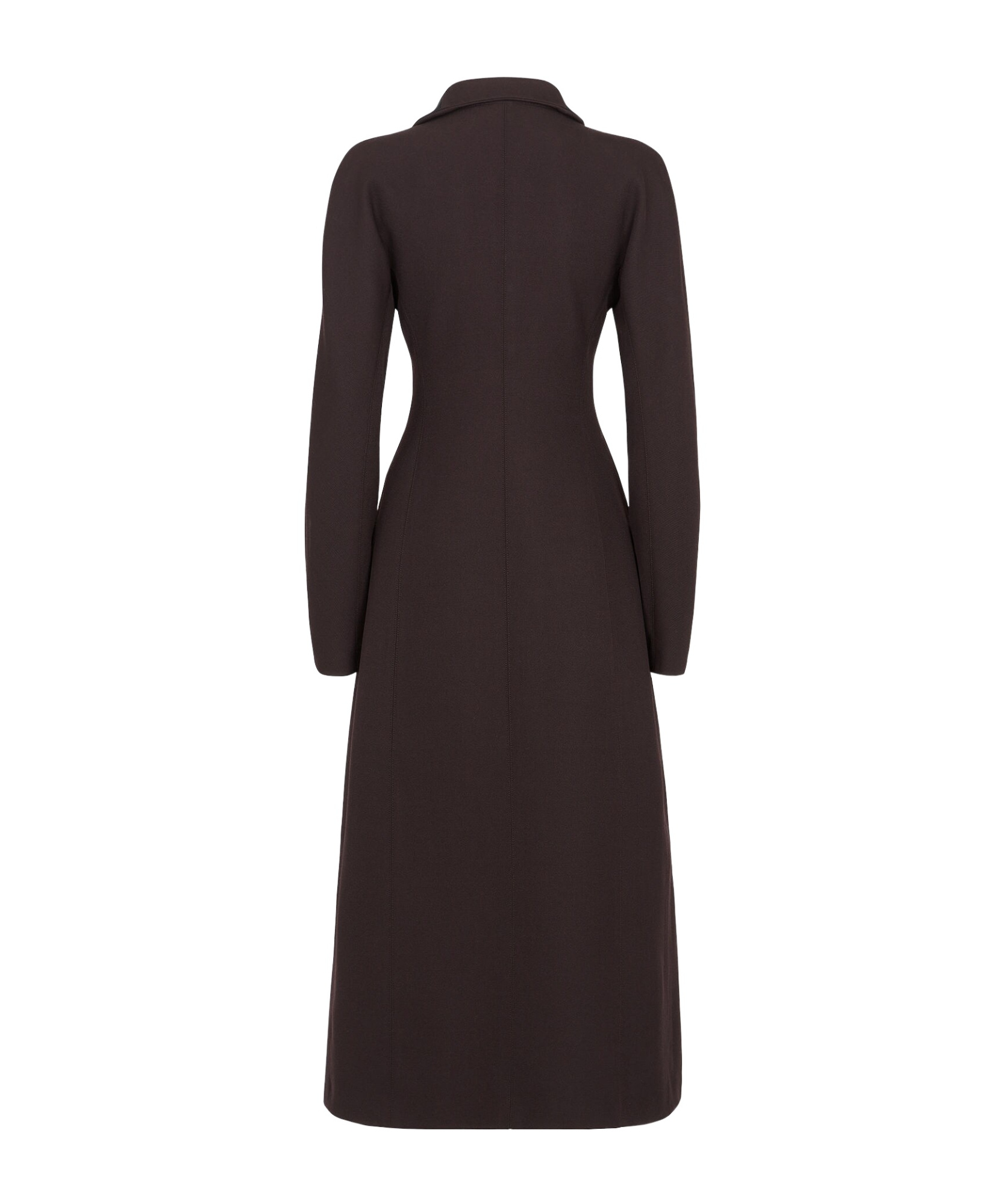 Fendi Grain Wool Coat In Black