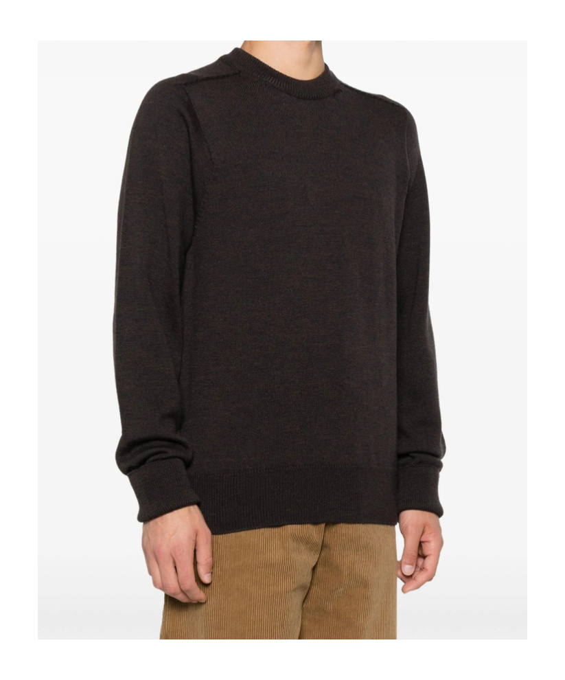 Studio Nicholson Round-neck Wool Sweater In Black