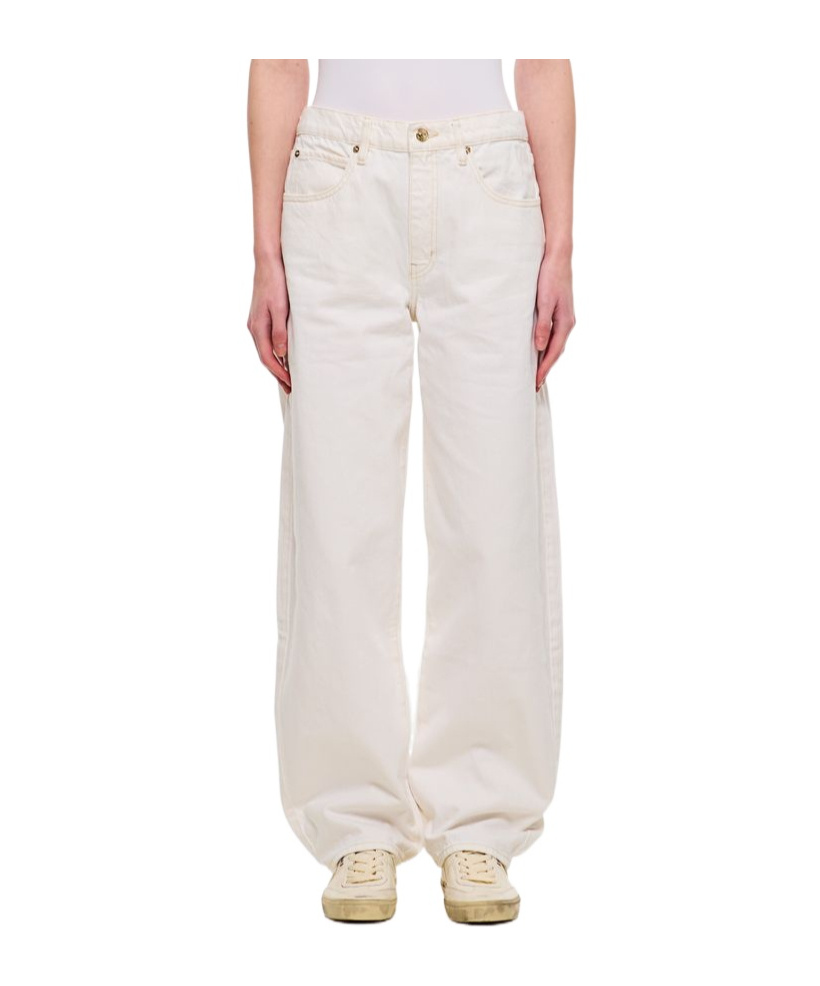 Frame Le Mec Raw After Denim Pants In White