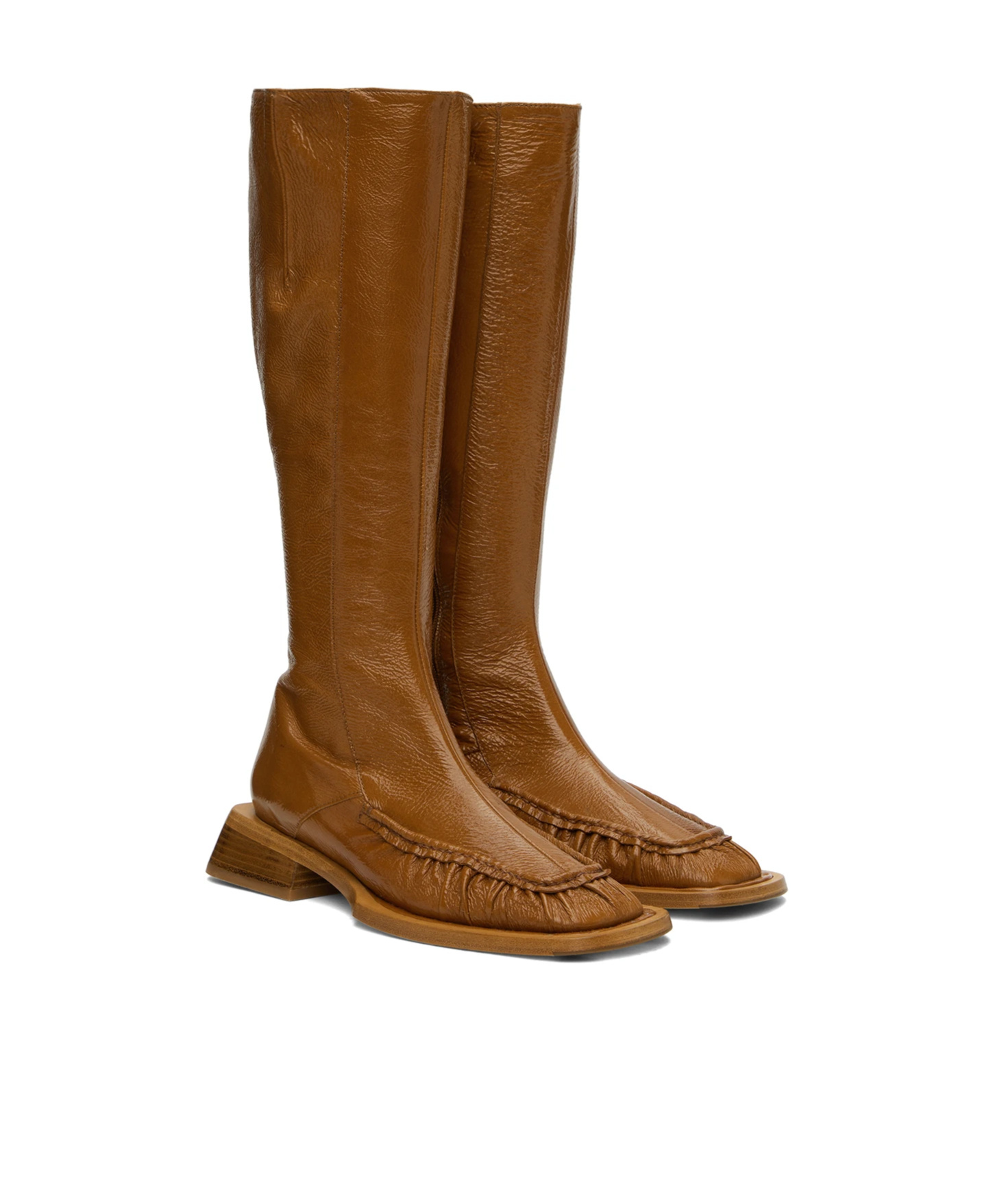 Miista Pats Zipper Boots In Brown