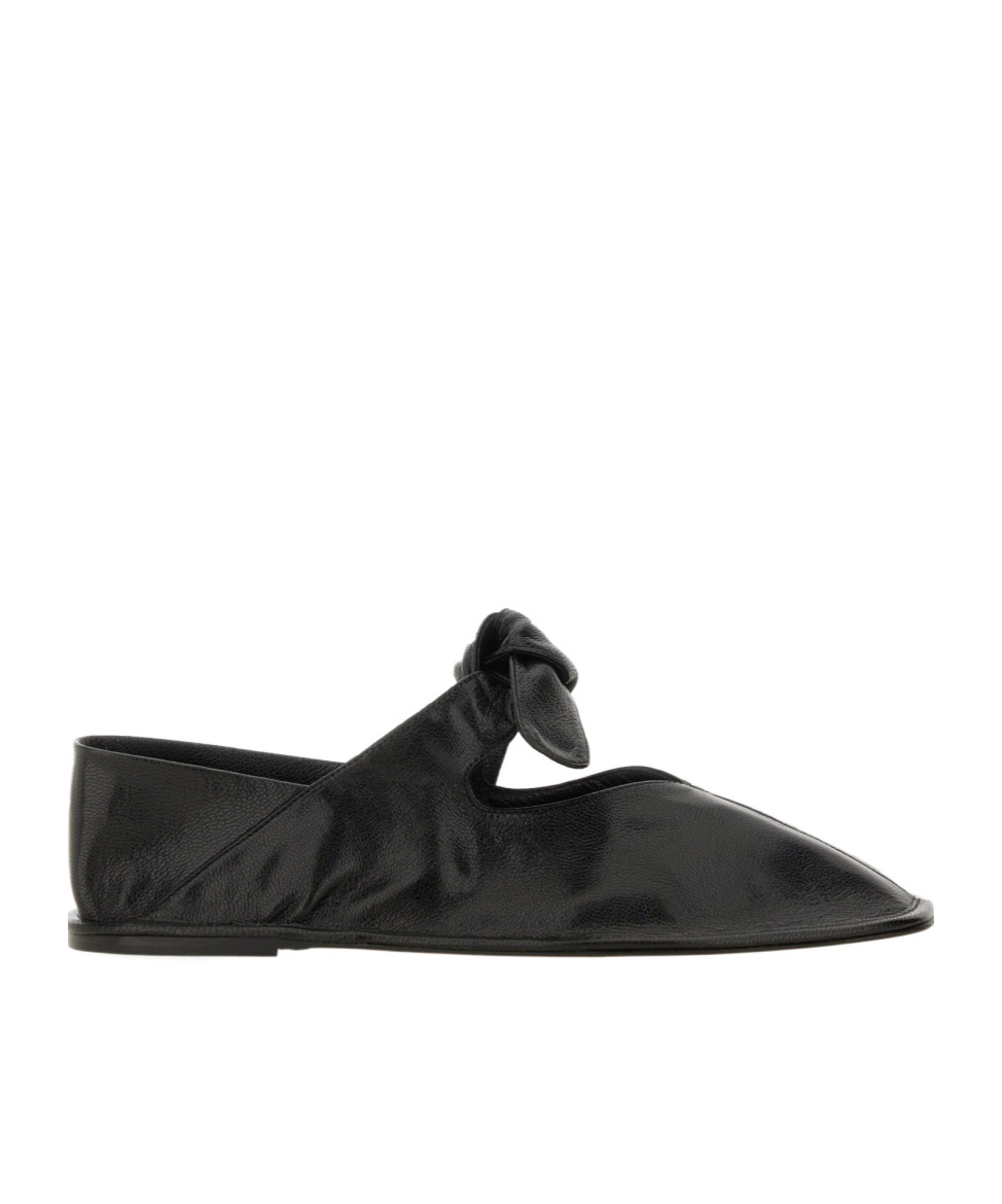 Hereu Women Shoe Llasada Crinkled In Black