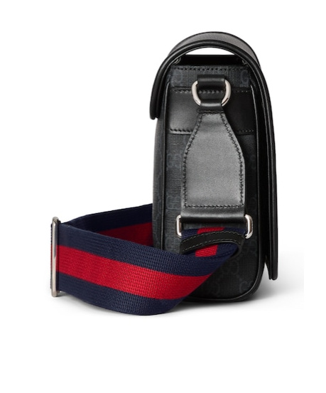 Gucci Men's Gg Medium Black/gray Shoulder Bag | 792124fadja In Black