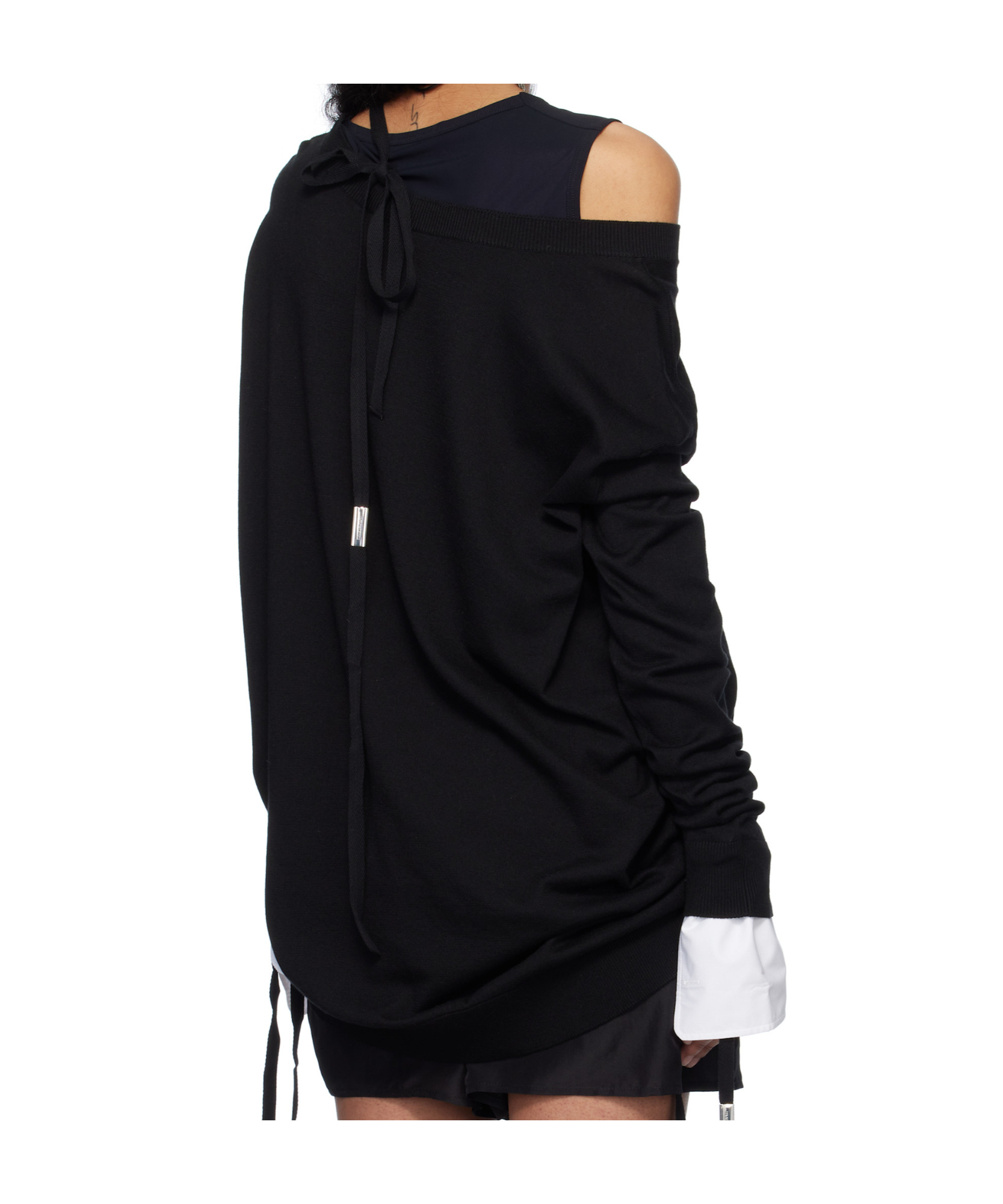 Ann Demeulemeester Off-shoulder Sweater In Black