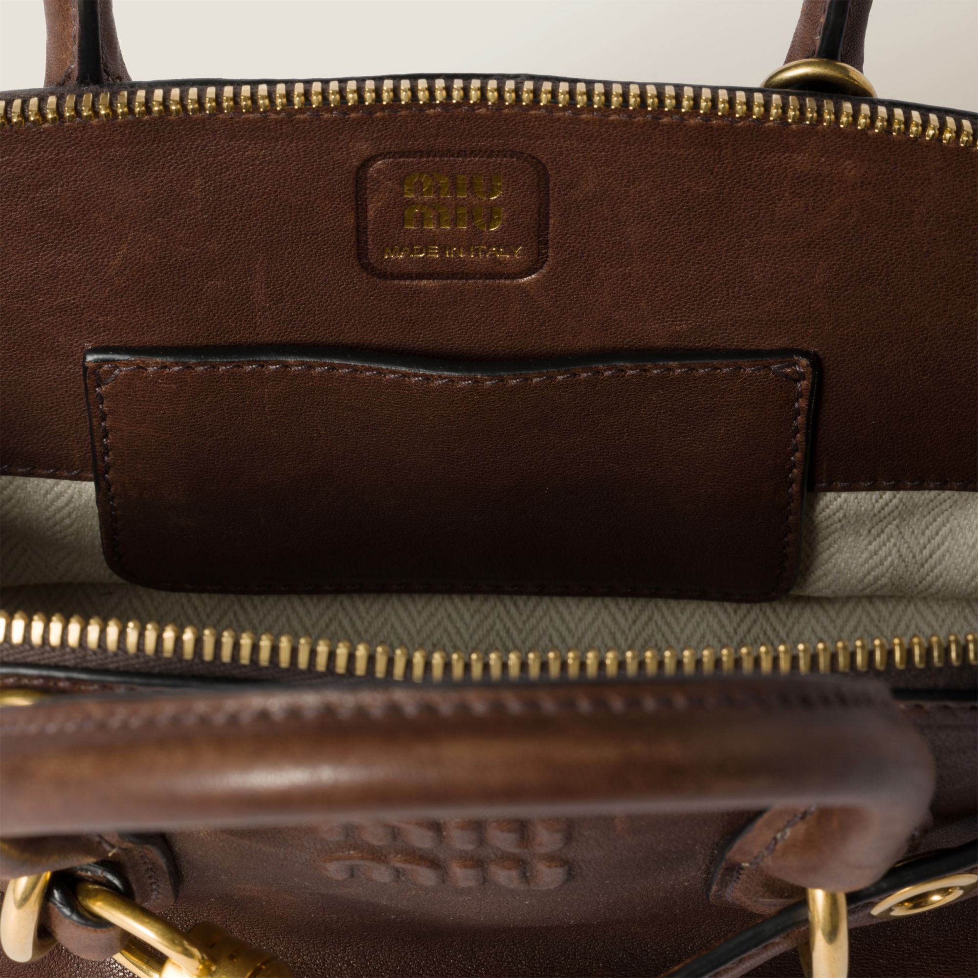 Miu Miu Aventure Mini Crossbody Bag In Brown