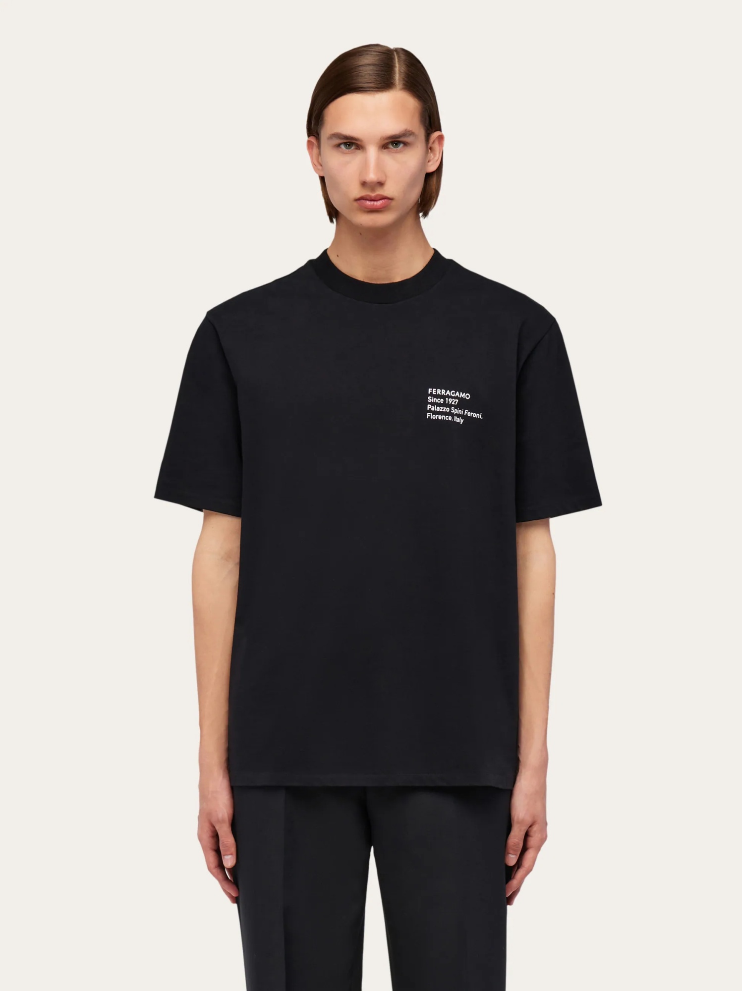 Ferragamo Graphic-print T-shirt In Black