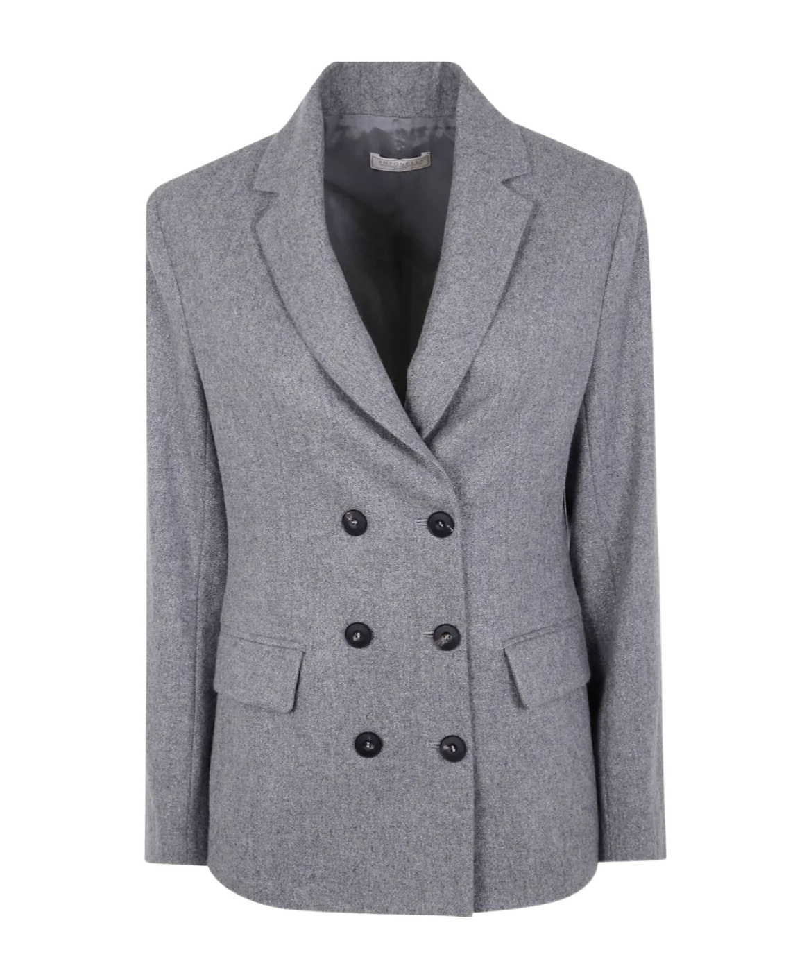 Antonelli Double-breasted Long-sleeved Blazer In Gray