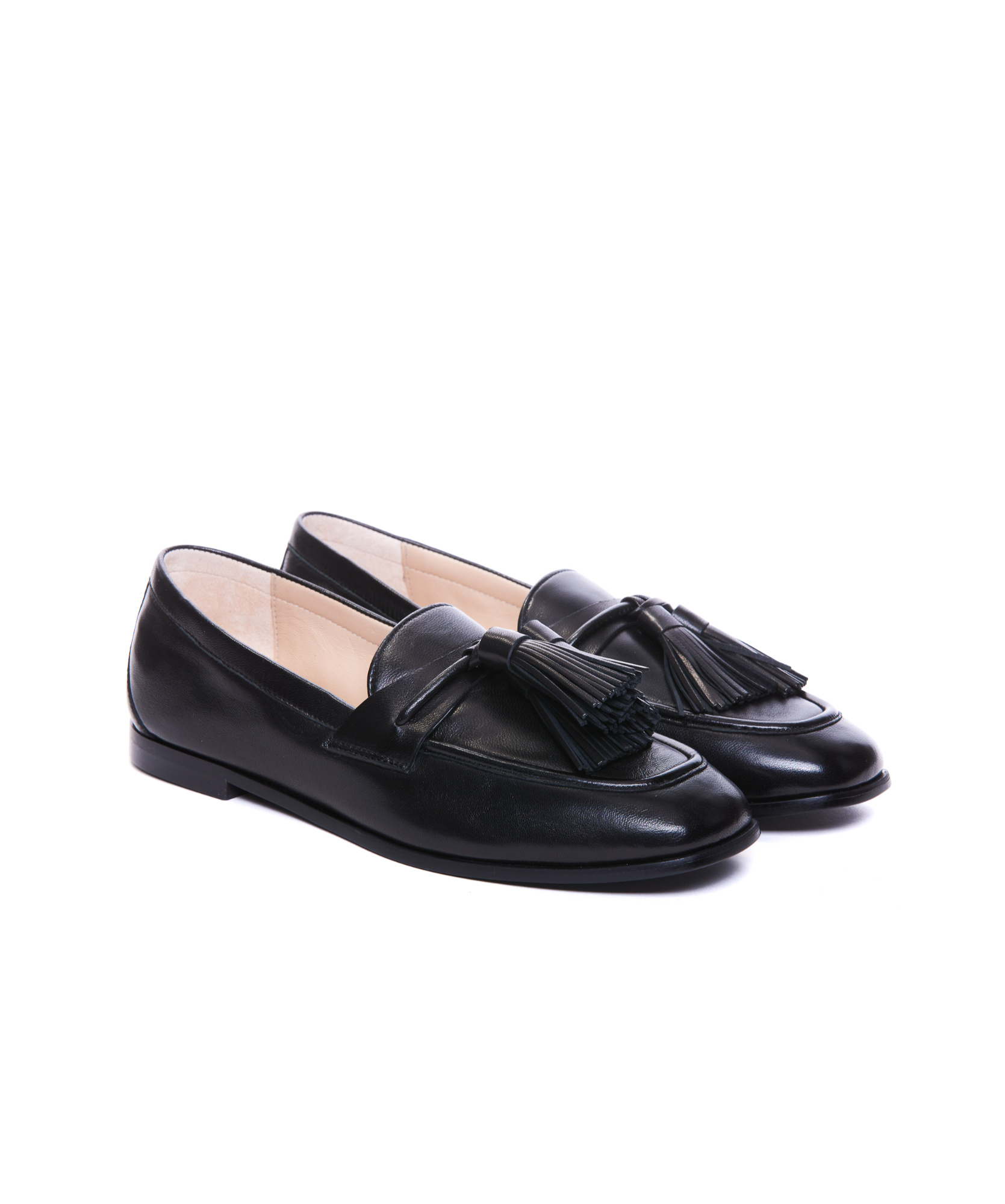 Stuart Weitzman Tassel Detailed Slip-on Loafers In Black