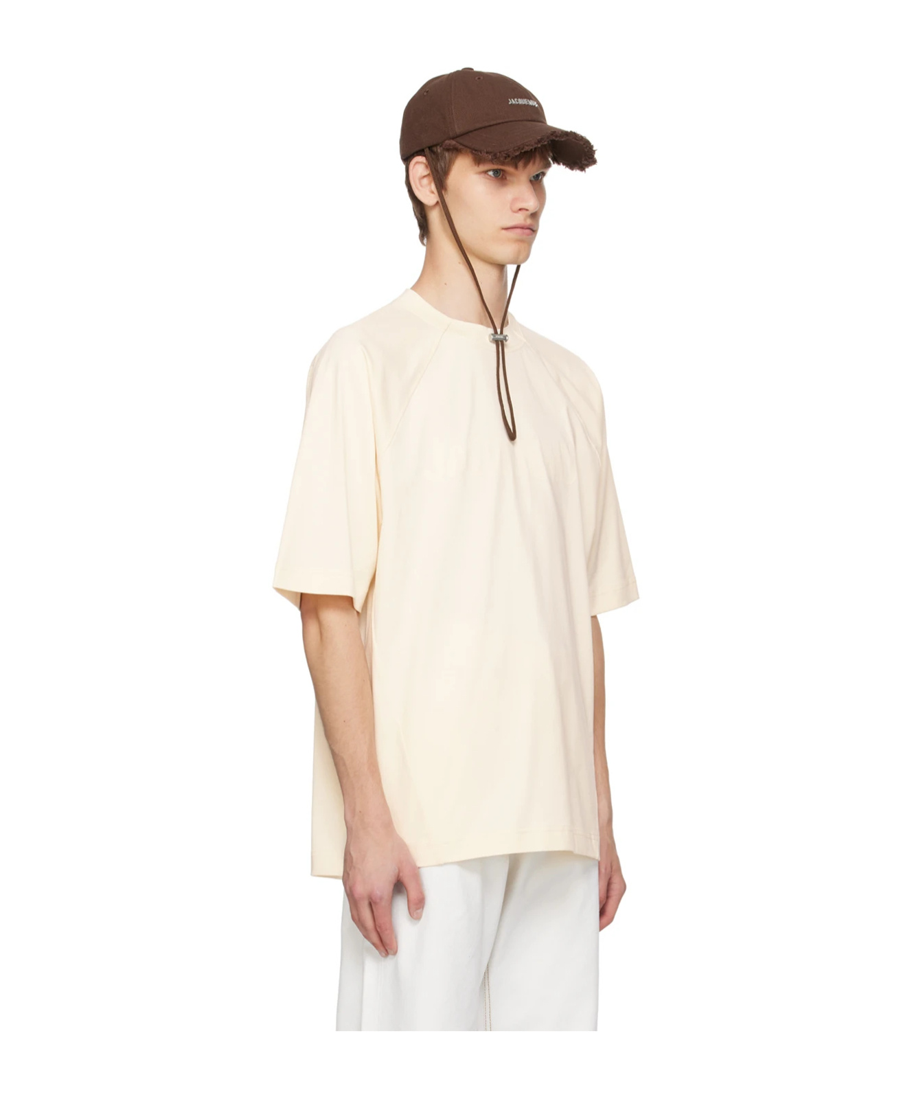 Jacquemus Item O-neck Short-sleeved T-shirt In White