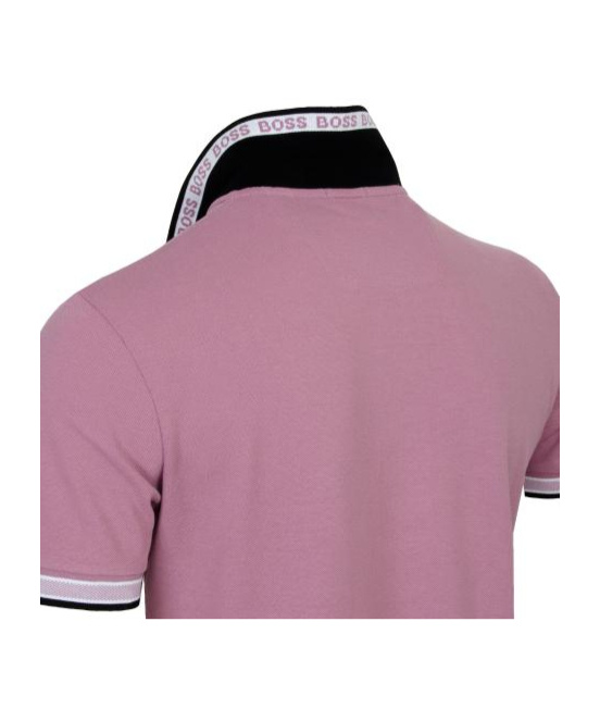 Hugo Boss Paddy Contrast Mens Polo In Purple