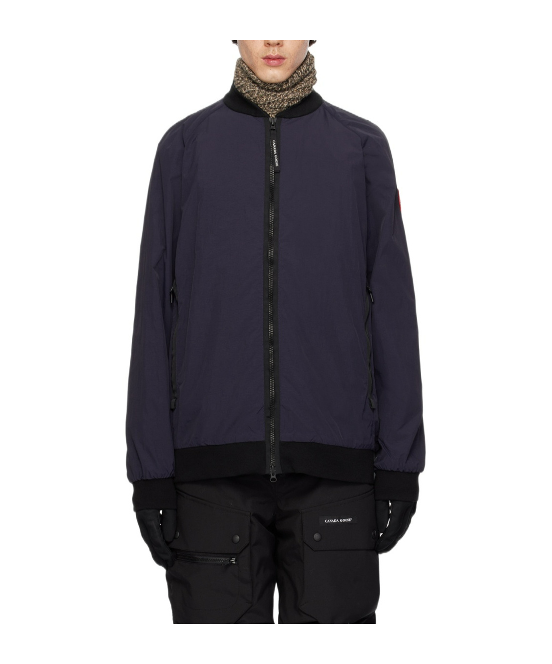 Canada Goose Faber Standing Collar Casual Jacket In Black
