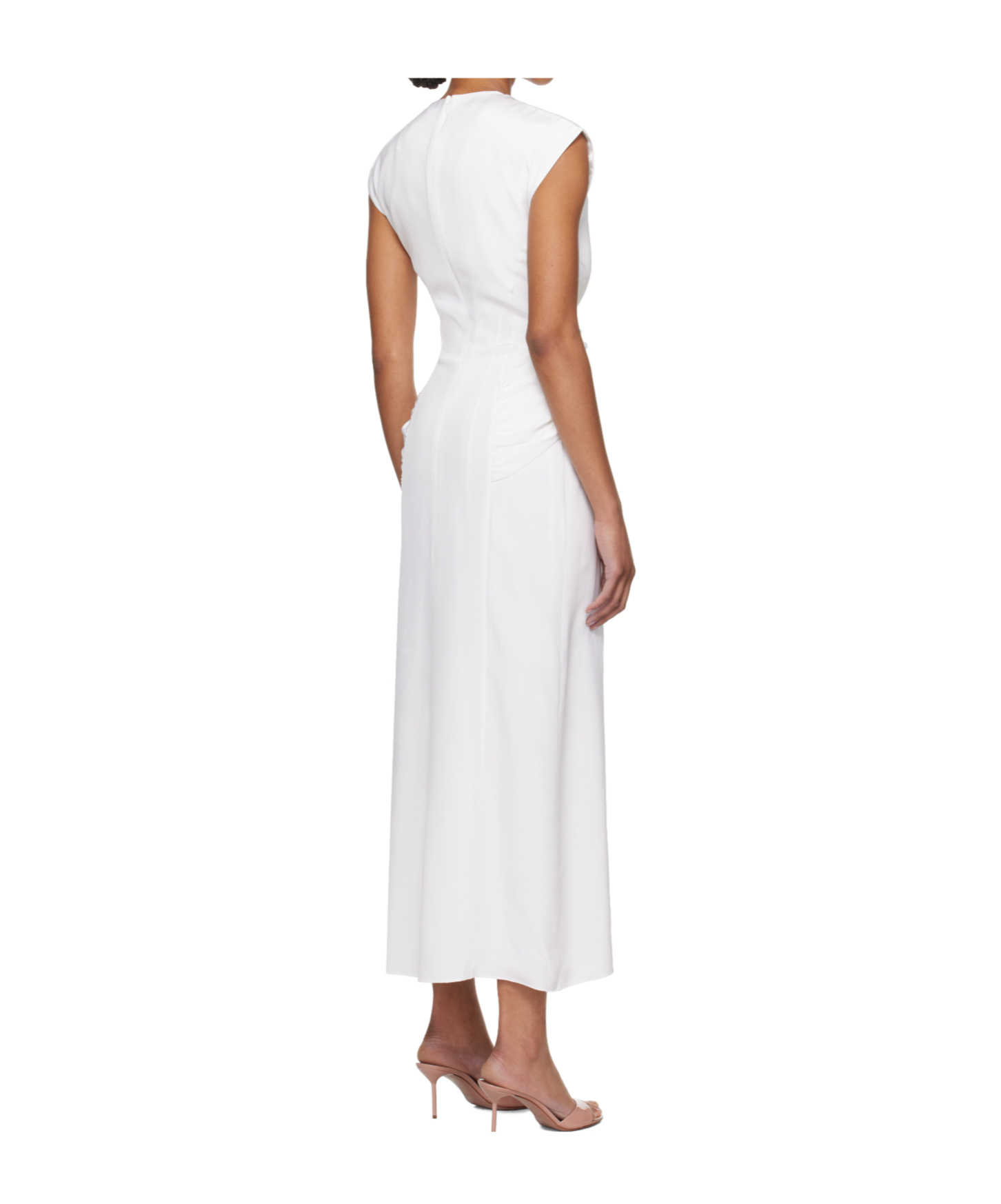 Tove Silk Midi Dress In White