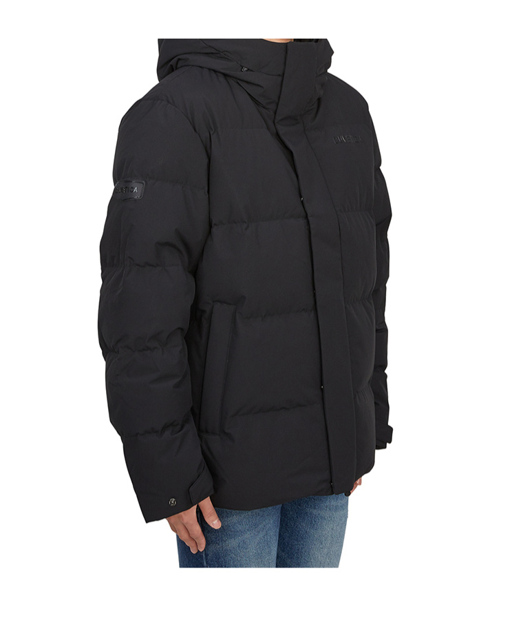 Duvetica Long-sleeved Down Jacket In Black