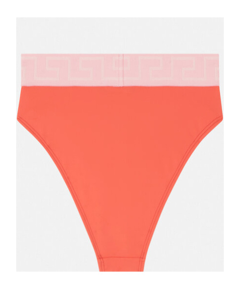 Versace Greca Border Bikini Briefs In Orange