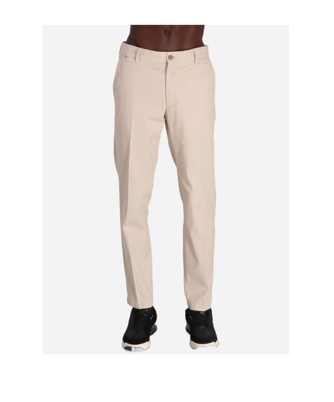 Hugo Boss Belt-loop Casual Pants In Nude