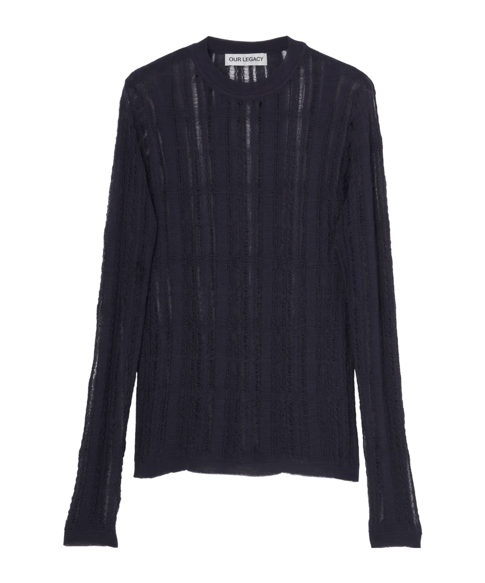 Our Legacy Navy Formal Roundneck Sweater In Black