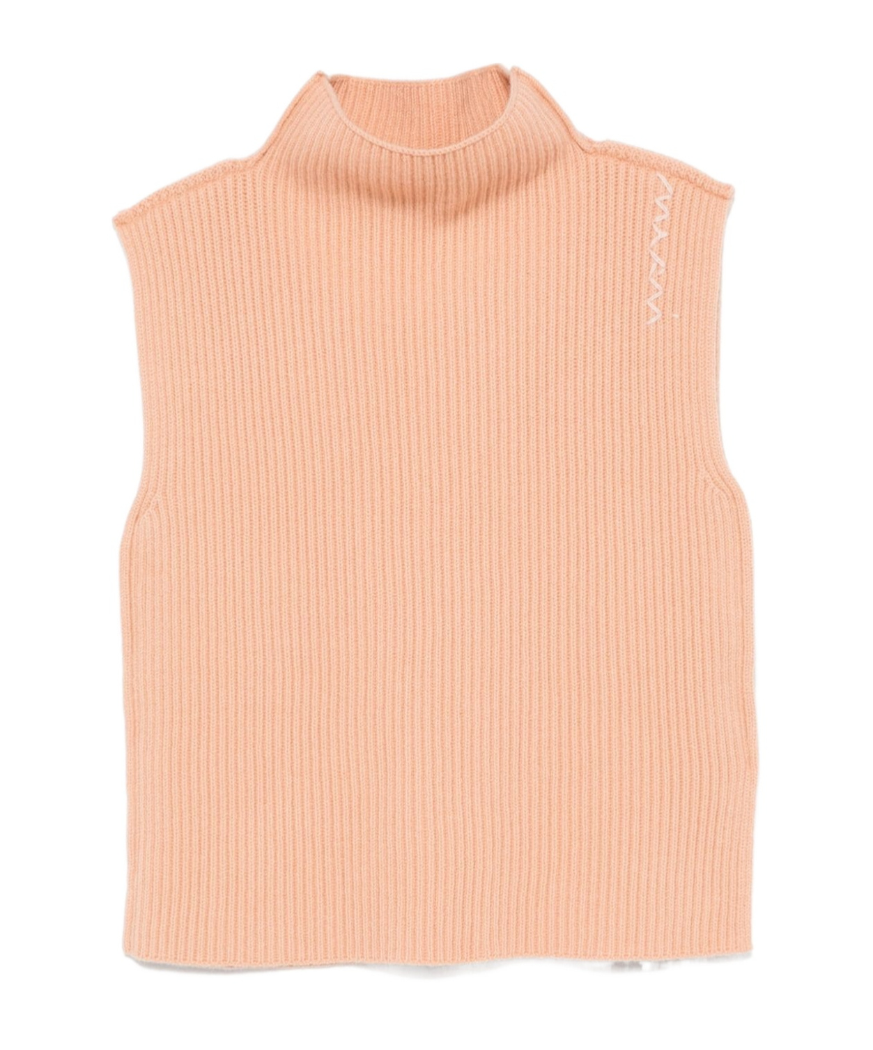 Marni Ribbed Wool Vest In Nude