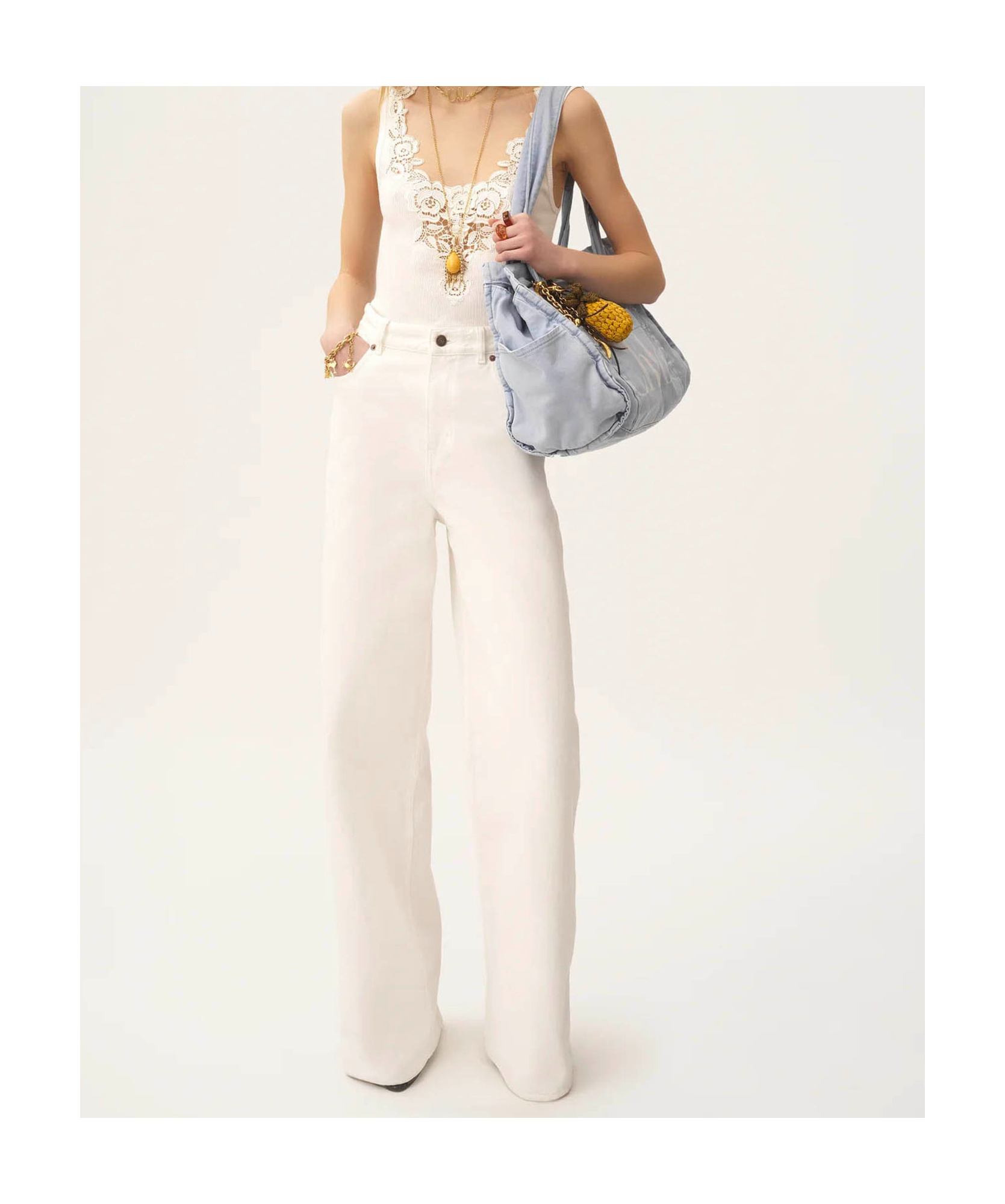 CHLOÉ HIGH-RISE WIDE-LEG JEANS IN DENIM
