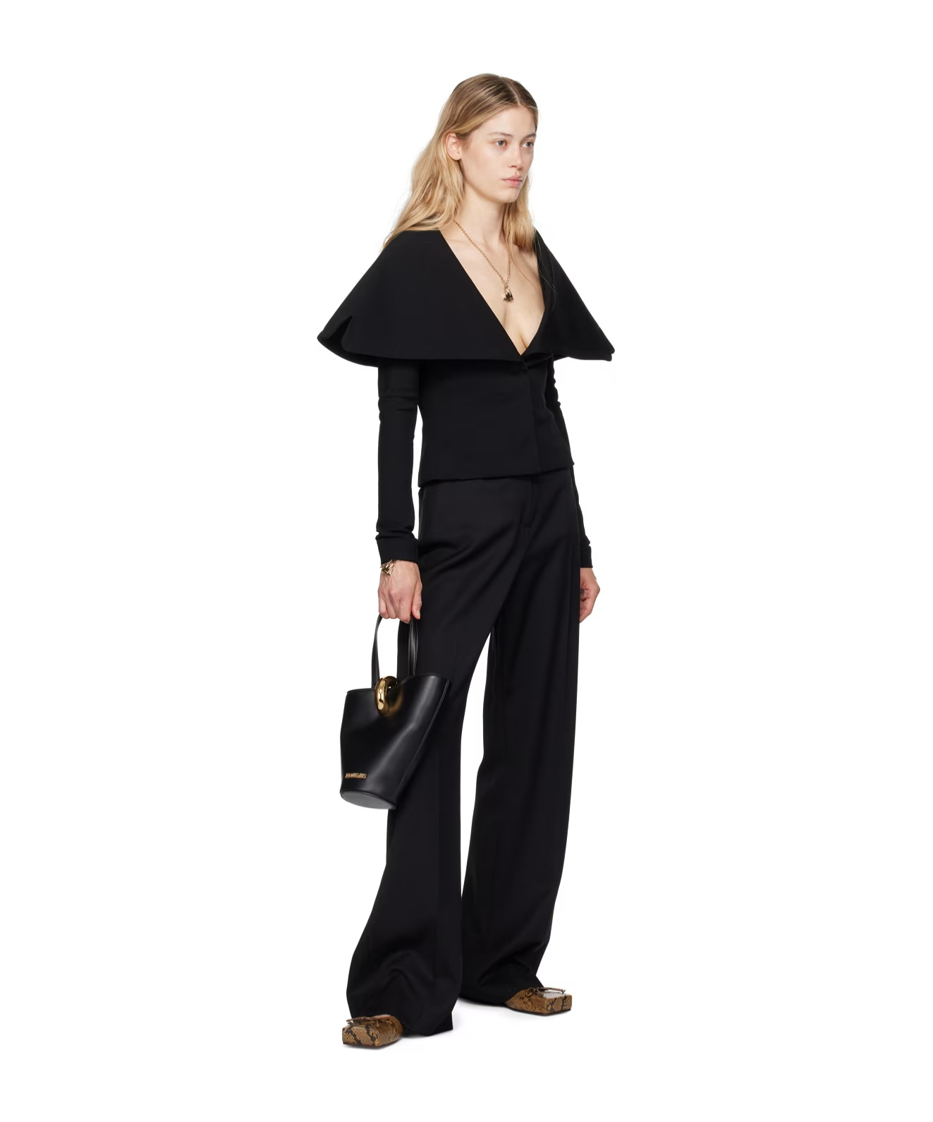 Jacquemus La Casa Series Snake Pattern Embossing In Brown