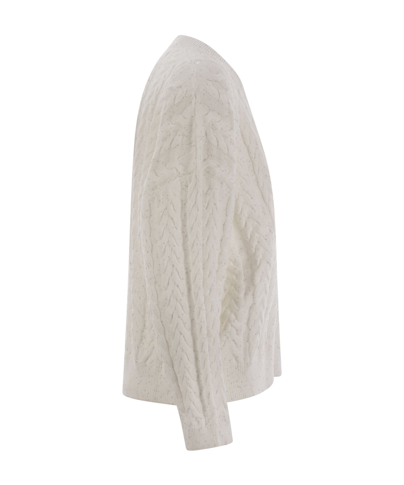 Brunello Cucinelli Long-sleeved Sweater In White
