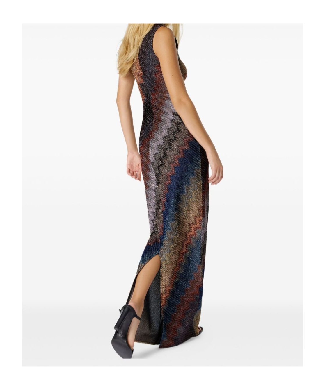 Missoni Zig-zag High-neck Dress In Multi