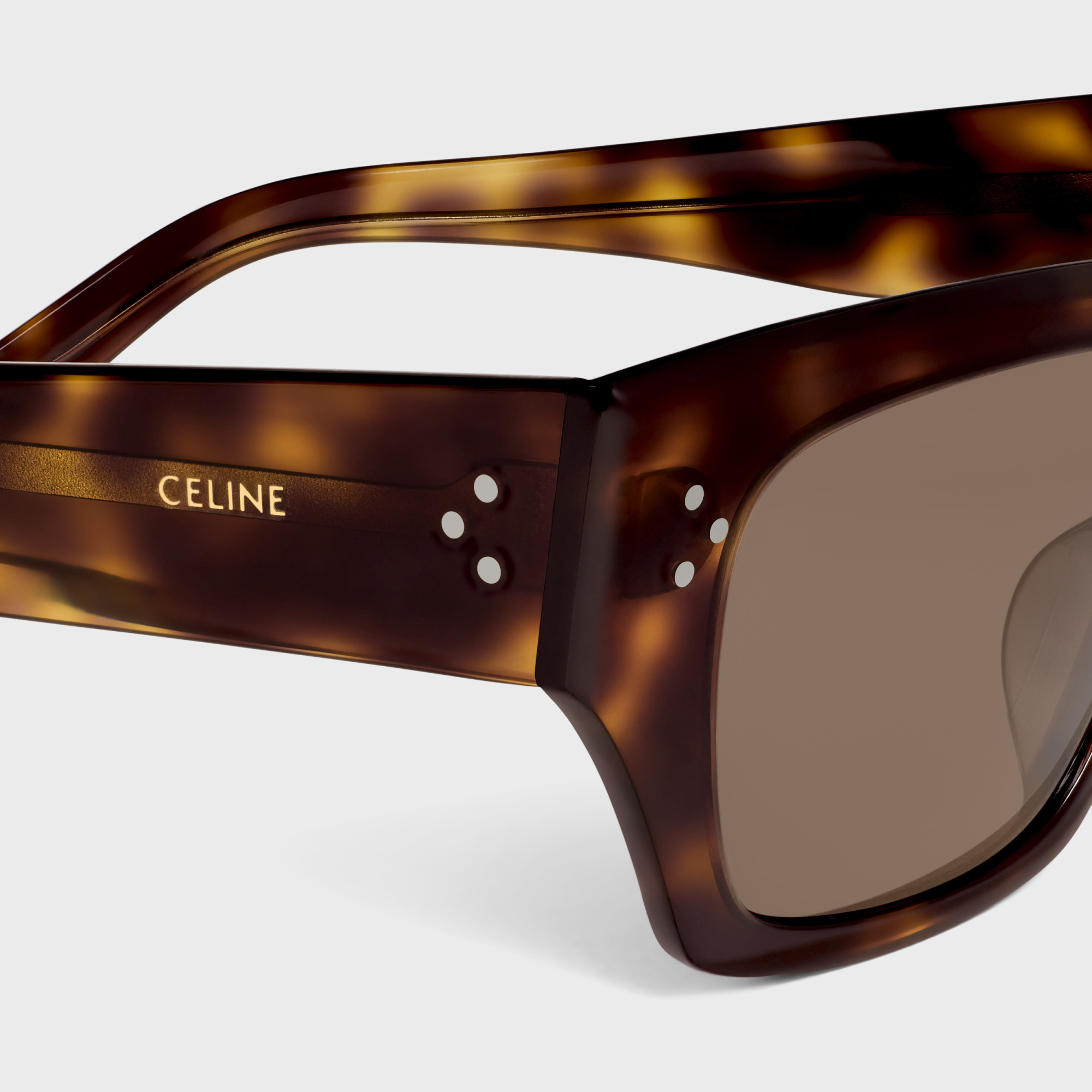 Celine D-frame Tortoiseshell Acetate Sunglasses In Gray