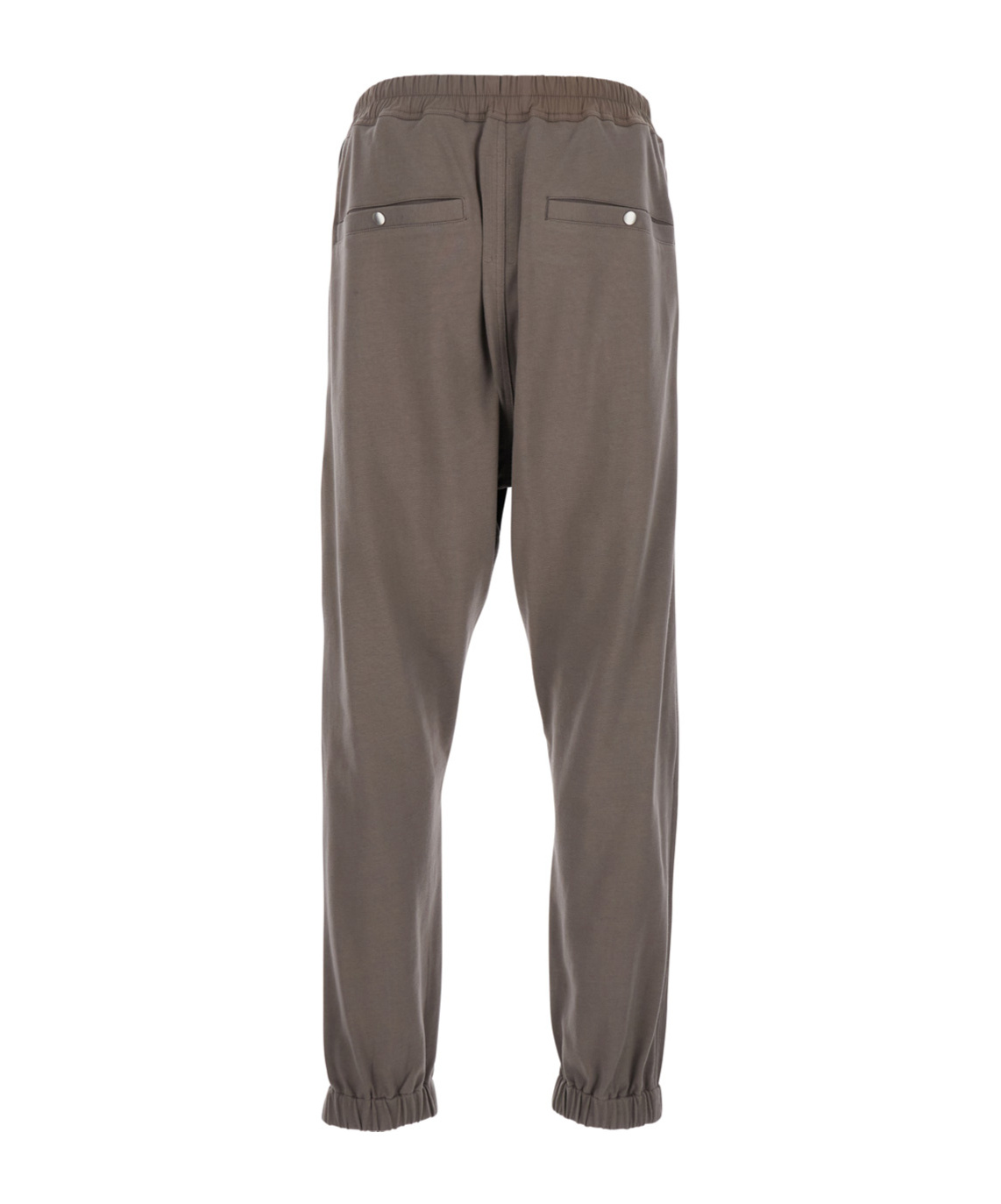 Rick Owens Tecuatl Grey Pants With Elastic Waist With Drawstring And Zip At The Ankles In Cotton Man In Gray