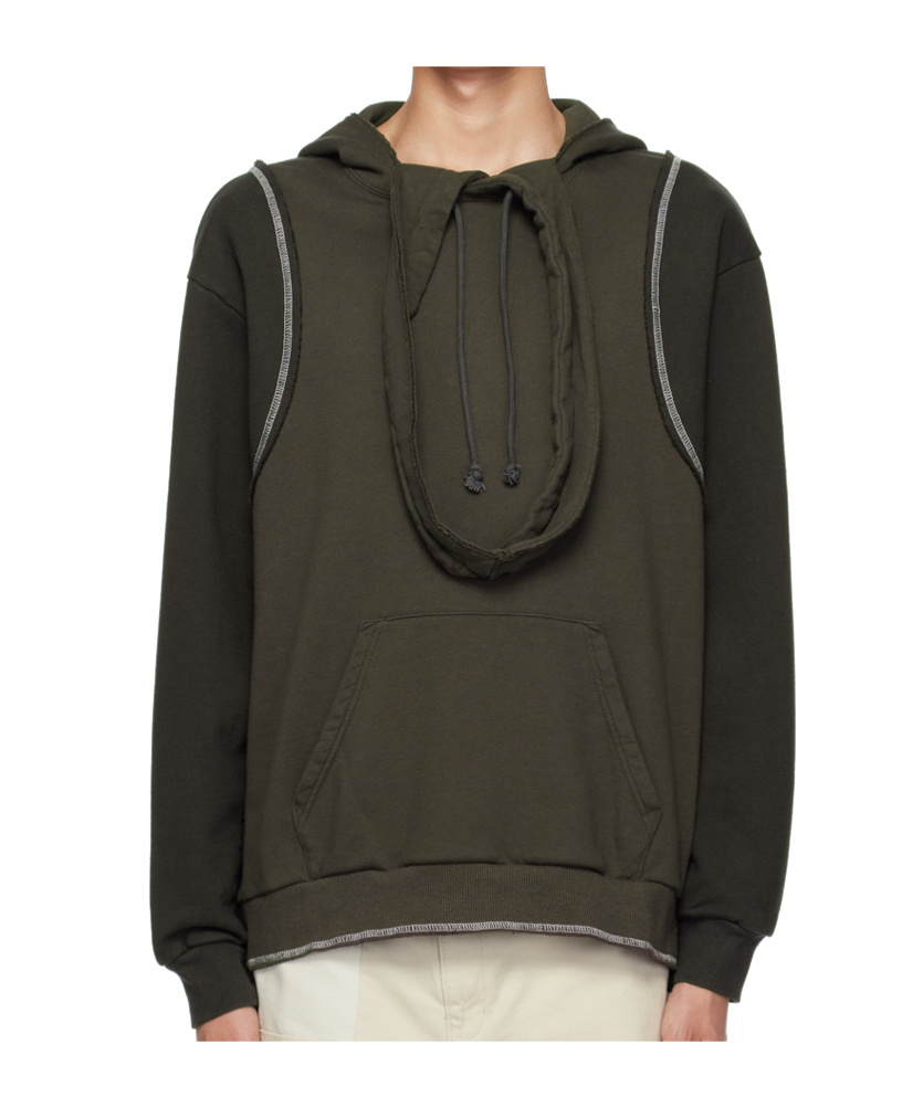 Undercover Gray Cutout Hoodie In Black