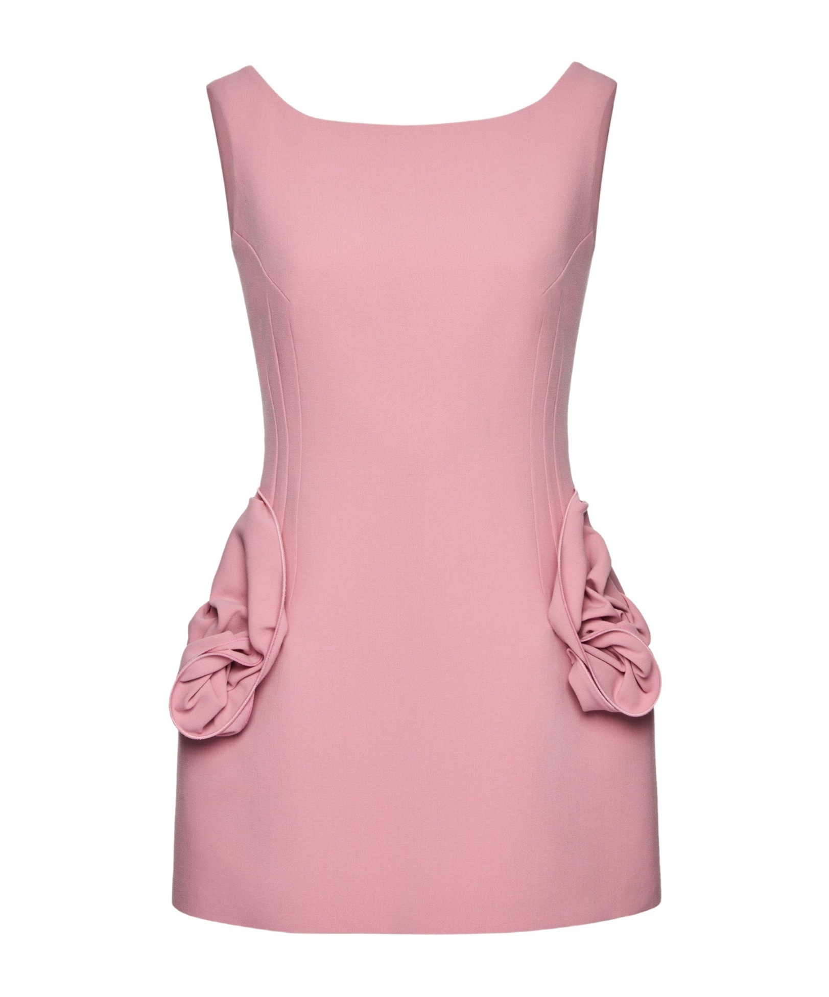 Magda Butrym Rose Hip Wool Mini Dress In Pink
