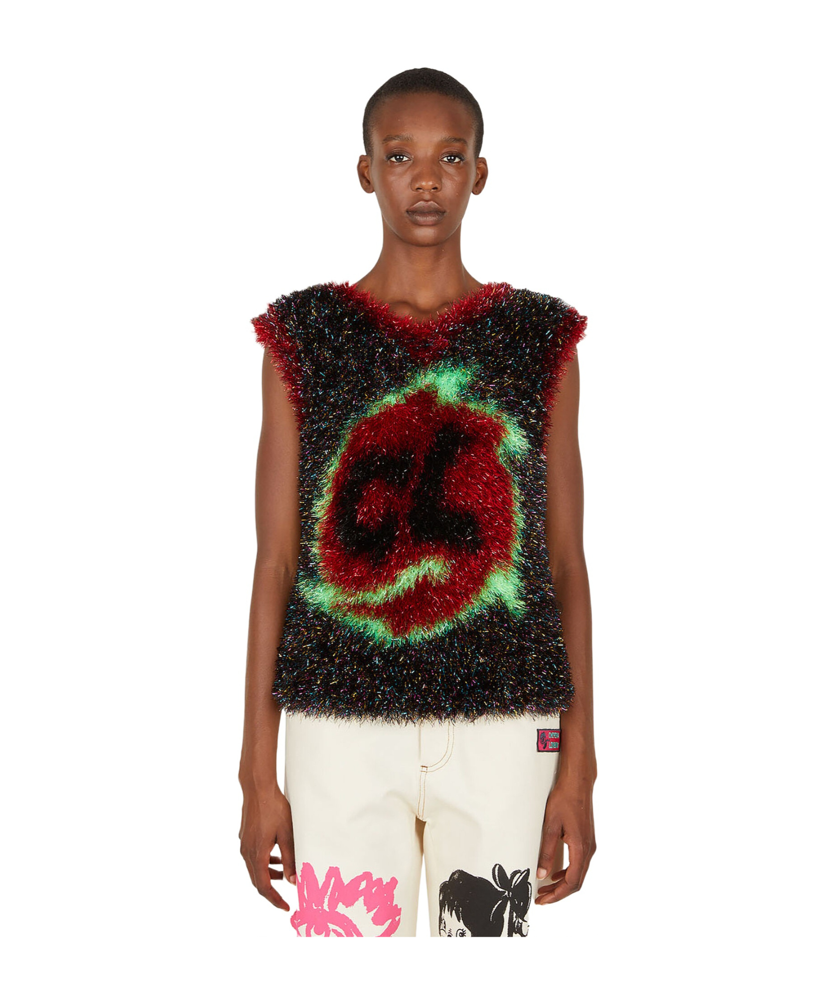 Chopova Lowena Metallic Knitted Vest In Multicolor