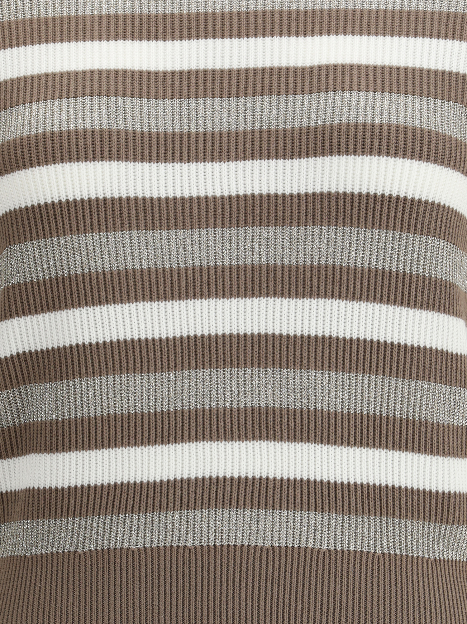 Brunello Cucinelli Women Sparkling Striped Sweater In Brown