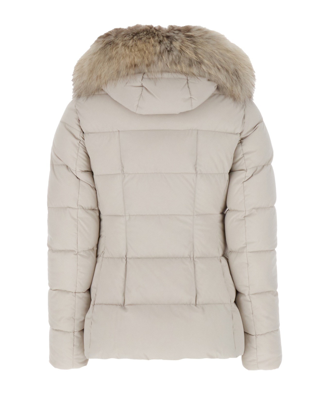 Moorer Light Grey Nylon Blend Down Jacket In White