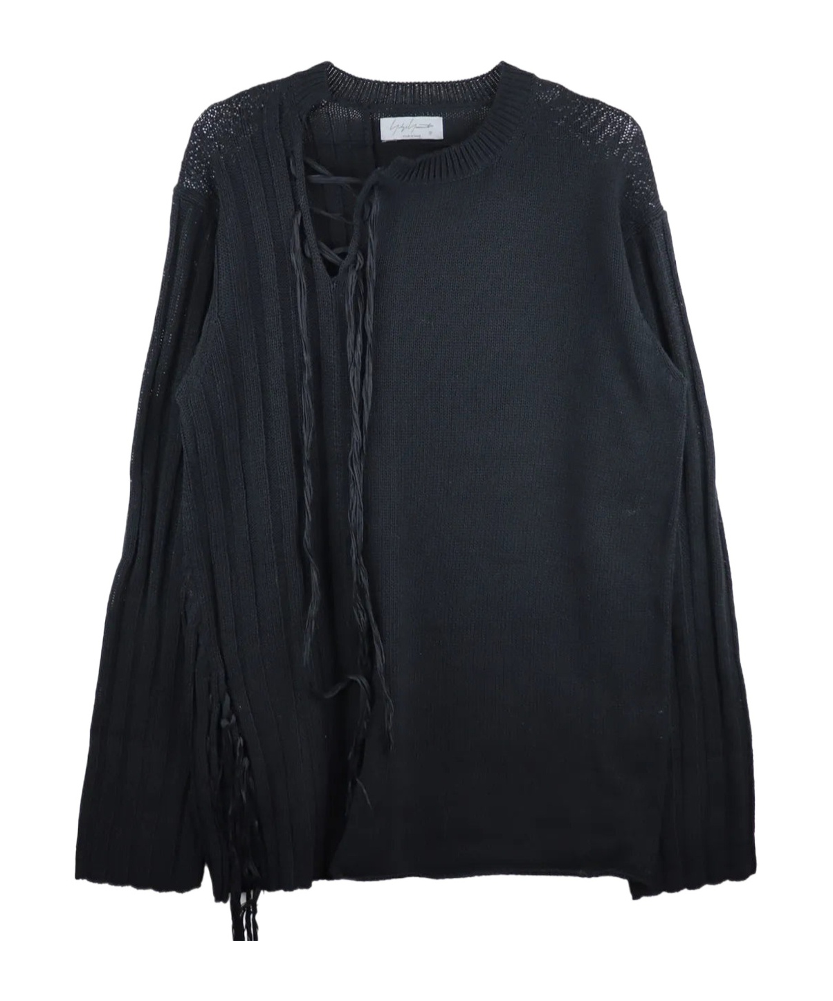 Shop Yohji Yamamoto Long-sleeved Sweater In Black