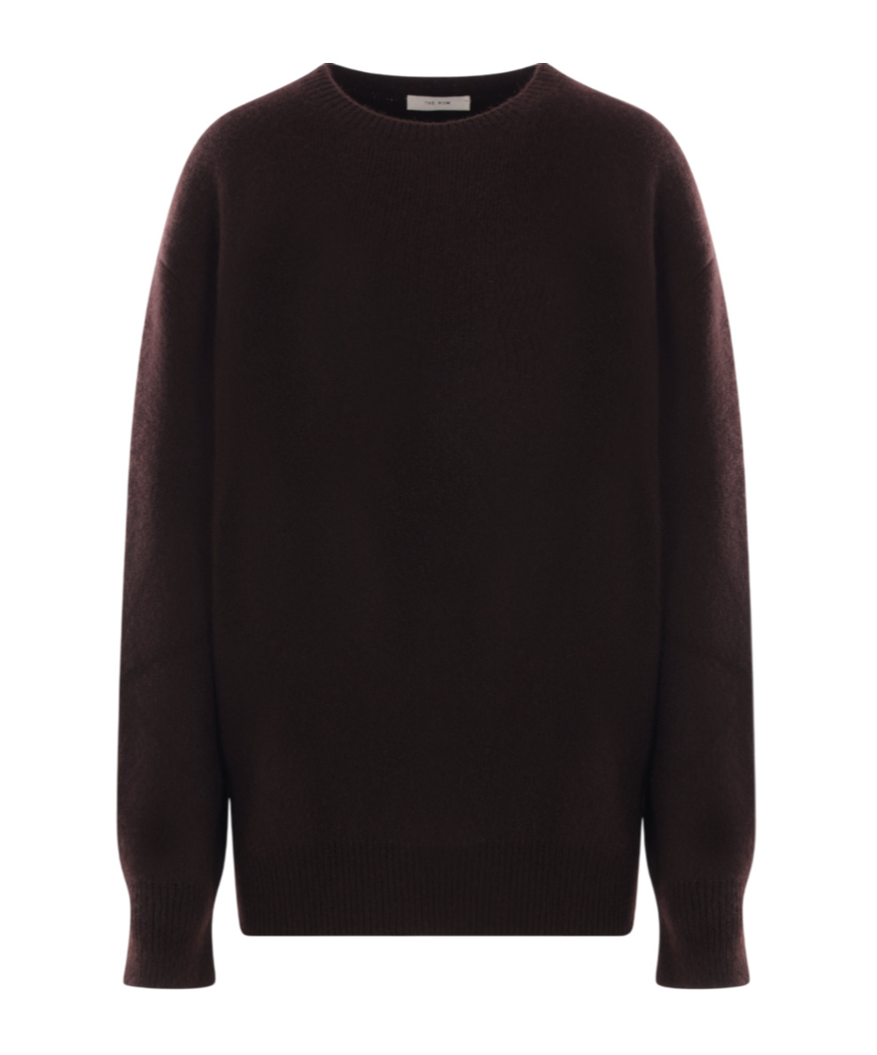 The Row Round-neck And Long-sleeved Sweater In Black