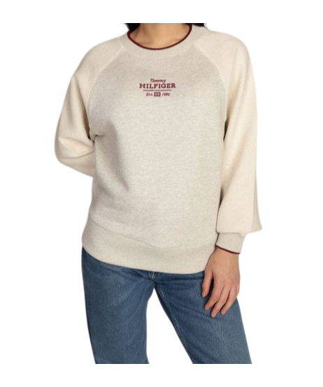Tommy Hilfiger Logo Sweatshirt In Nude