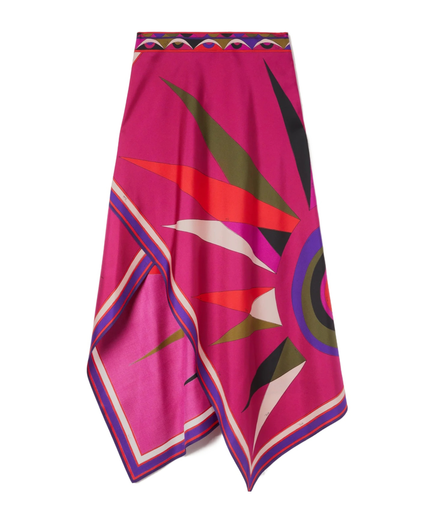 Pucci Hawaii Print Asymmetrical Skirt In Multi