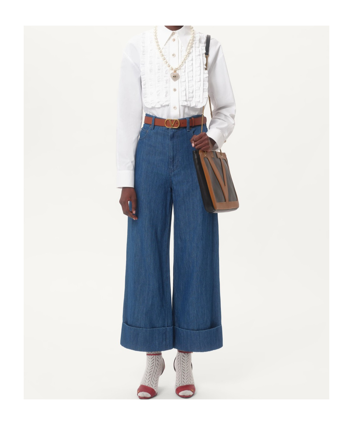 Valentino Garavani Cotton Popeline Shirt In White