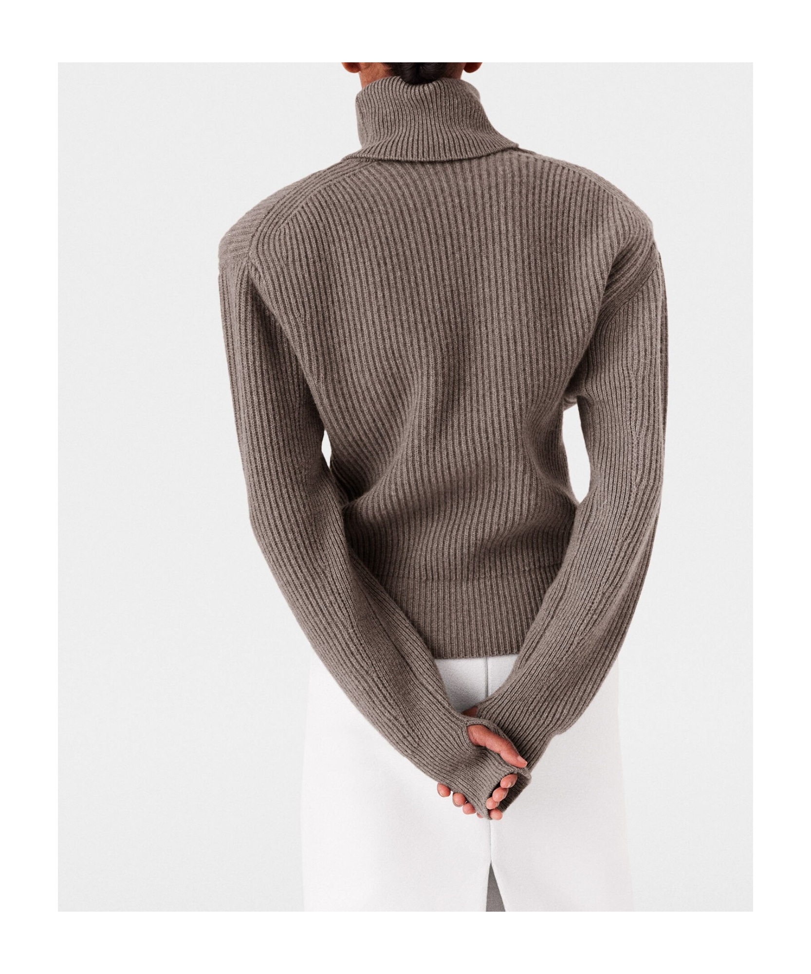 Stella Mccartney Long-sleeve Turtleneck Jumper In Gray