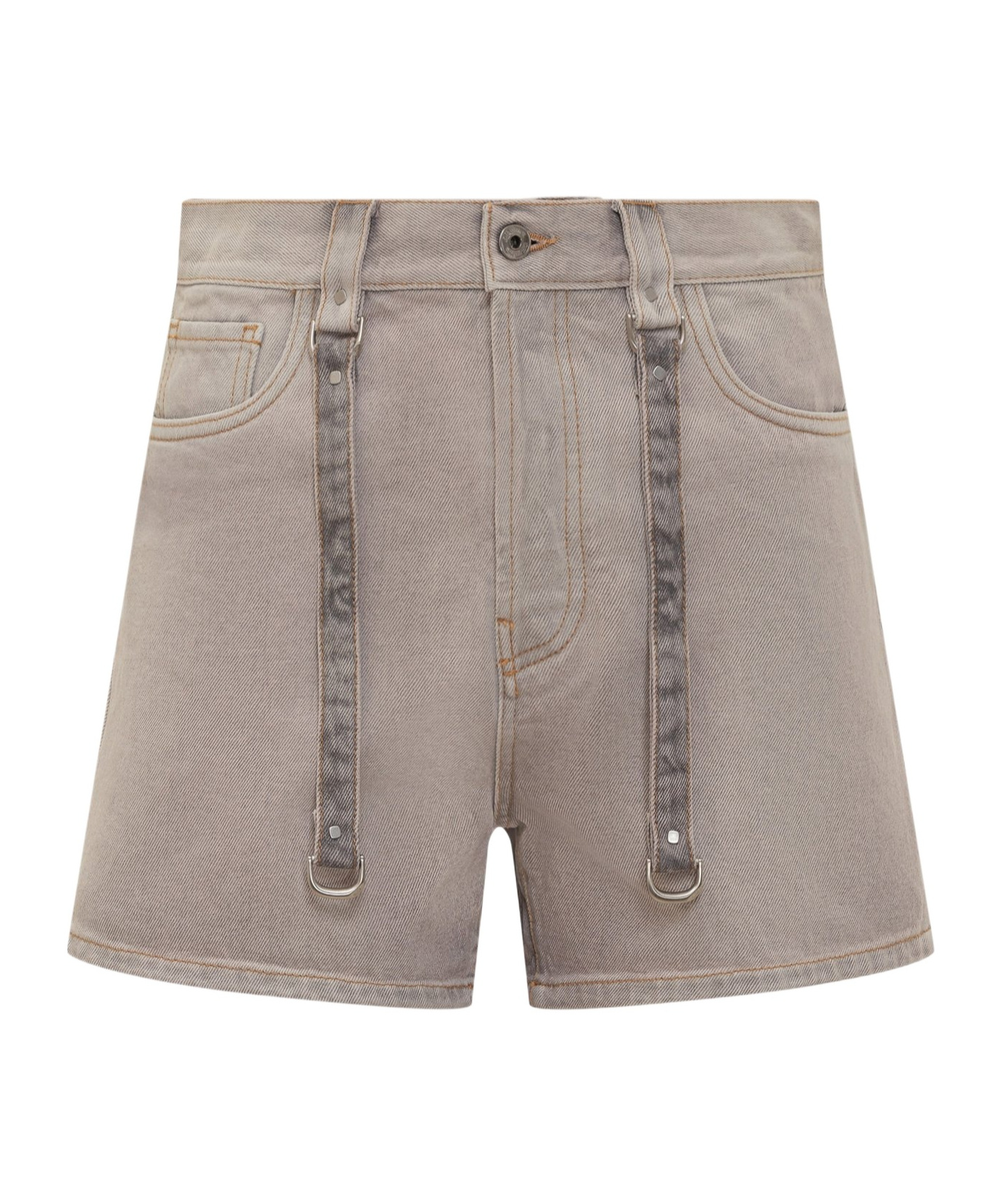 Off-white Off White Denim Shorts In Gray