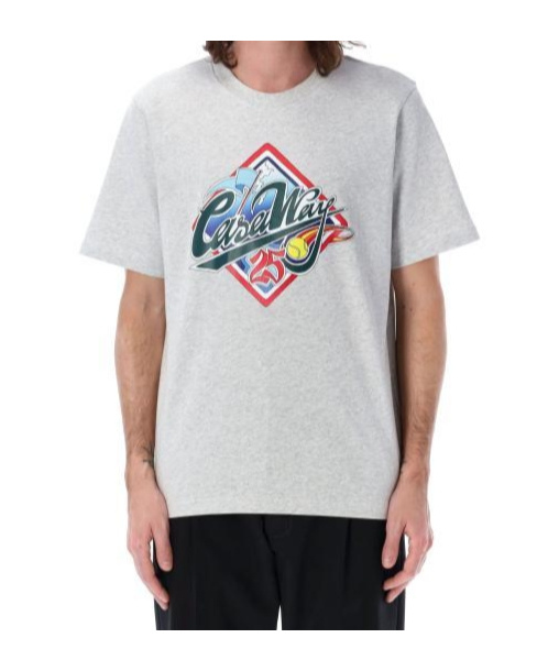 Casablanca Casa Way World Series Printed T-shirt In Gray