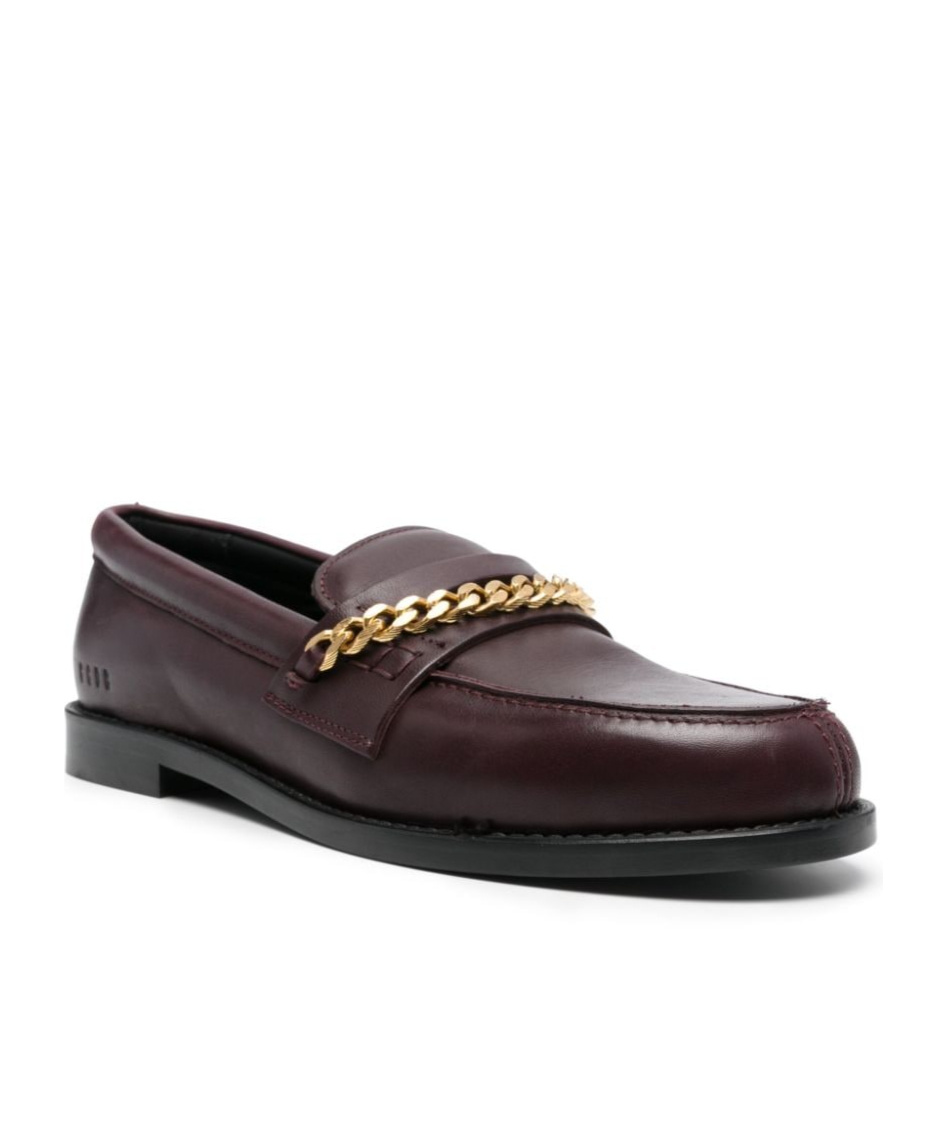 GOLDEN GOOSE CHAIN-LINK LEATHER LOAFERS