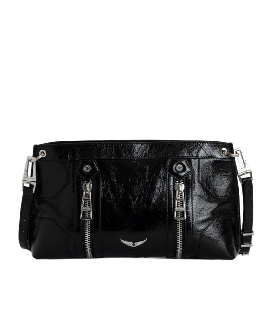 Zadig & Voltaire Zippered Shoulder Bag In Black