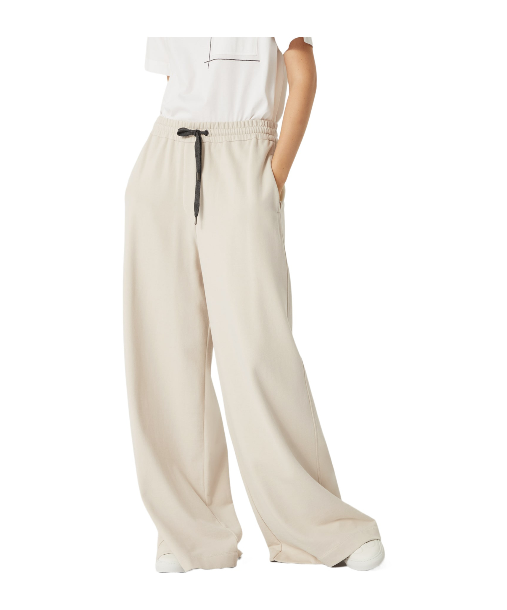 BRUNELLO CUCINELLI DRAWSTRING WIDE-LEG TROUSERS