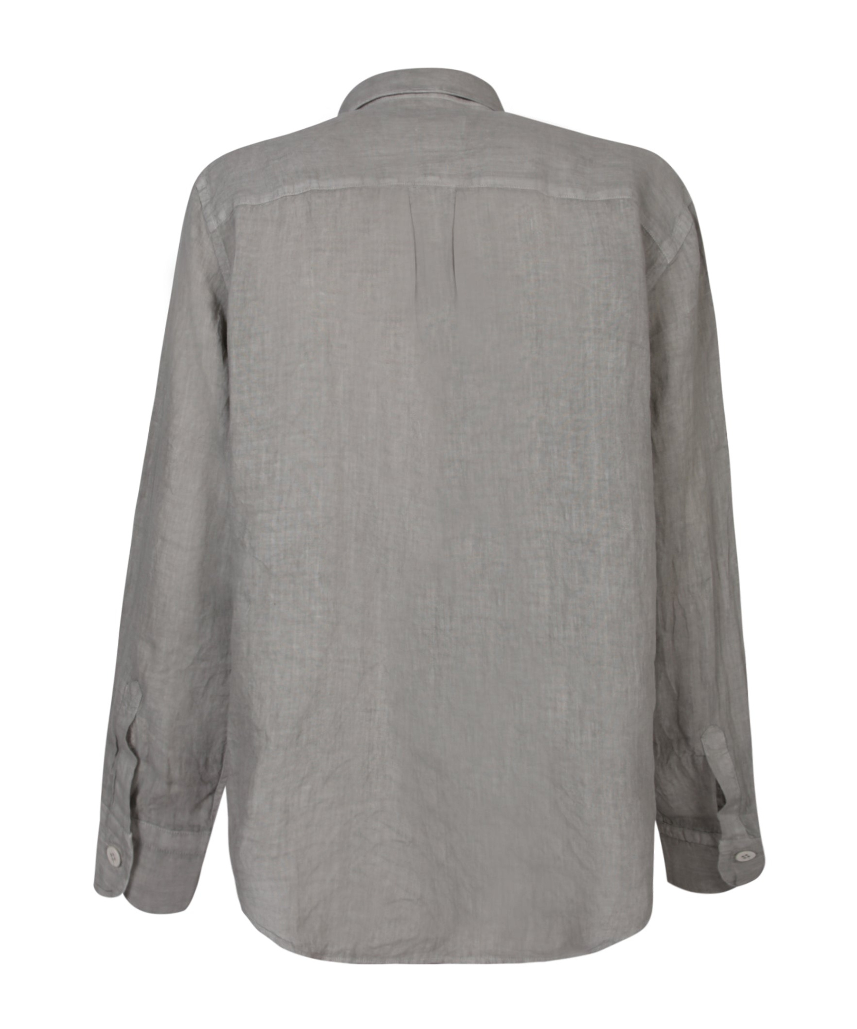 Costumein Linen Chambray Shirt In Gray