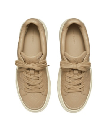 Tory Burch Round-head Sneakers In Nude
