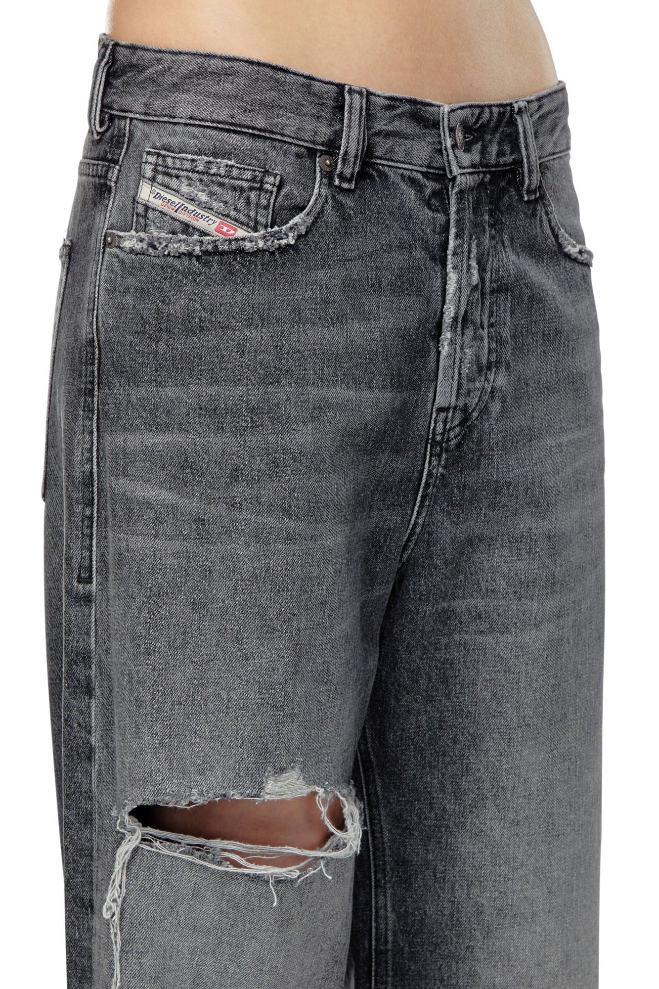 Diesel 1996 D-sire Low-rise Wide-leg Jeans In Black