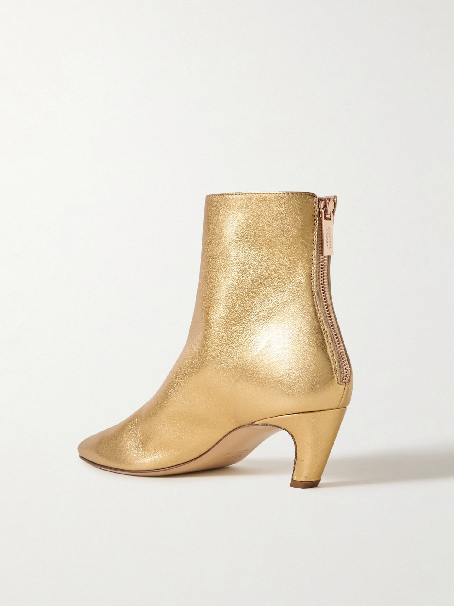 Gabriela Hearst Zippered Ankle Boots In Gold