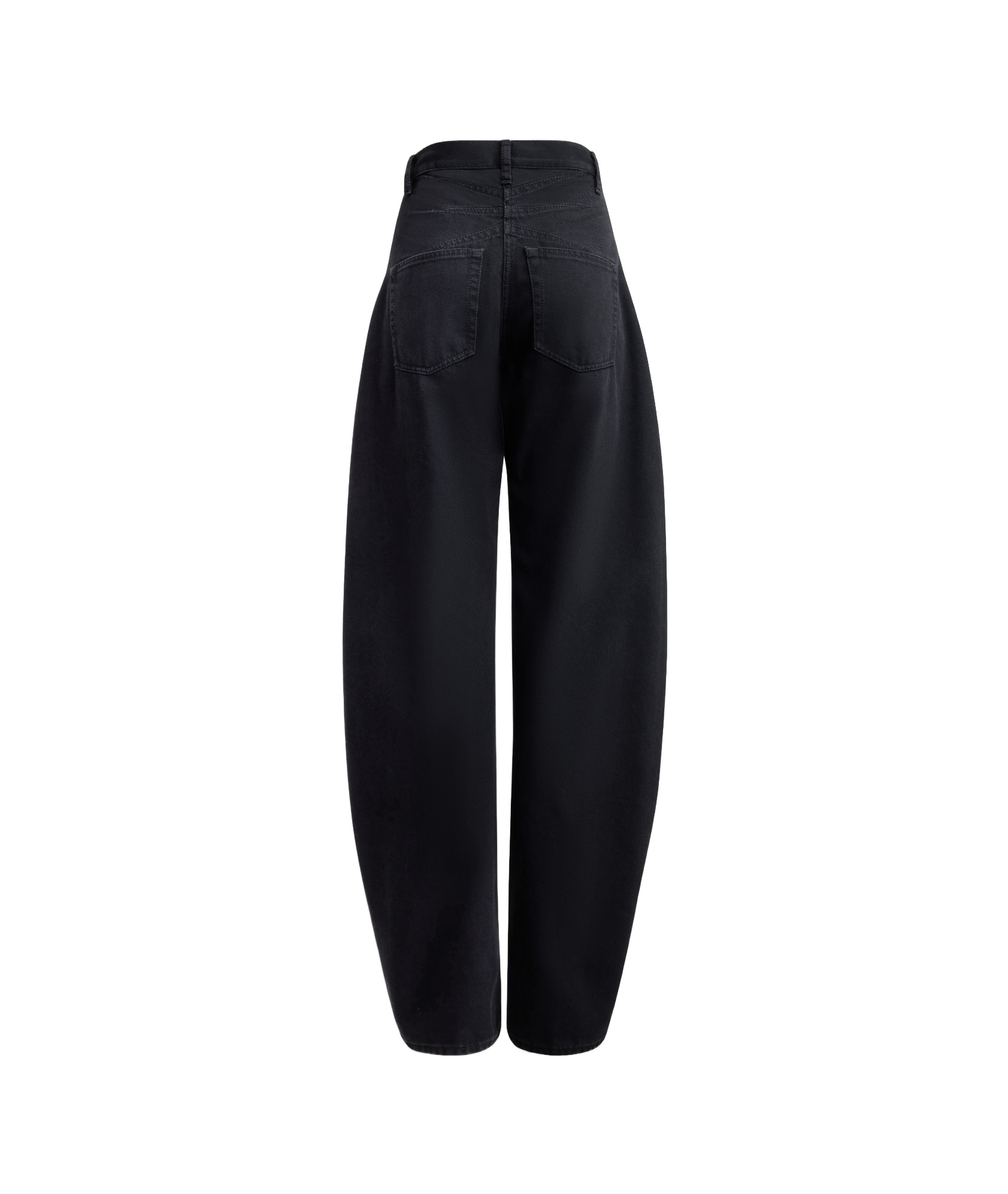Shop Alaïa Round Jeans In Black