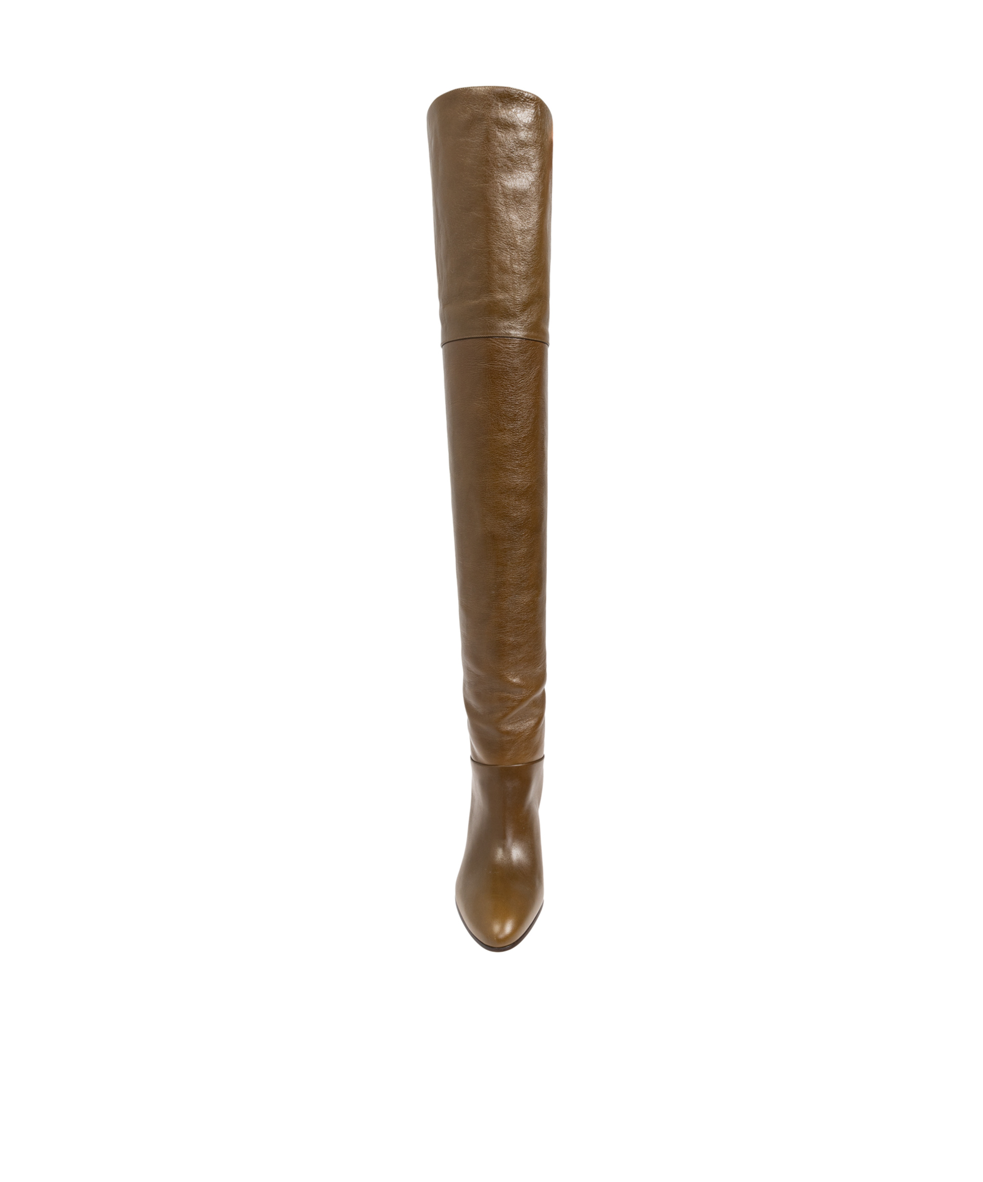 Chloé Eve 85 Over-the-knee Leather Boots In Brown