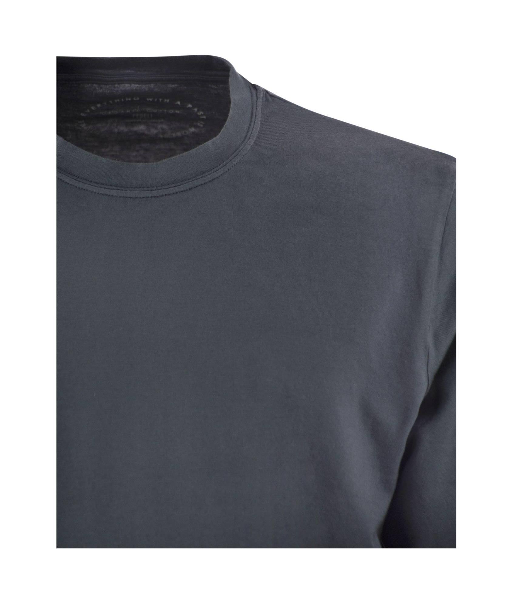 Fedeli Giza Cotton Crew-neck T-shirt In Black